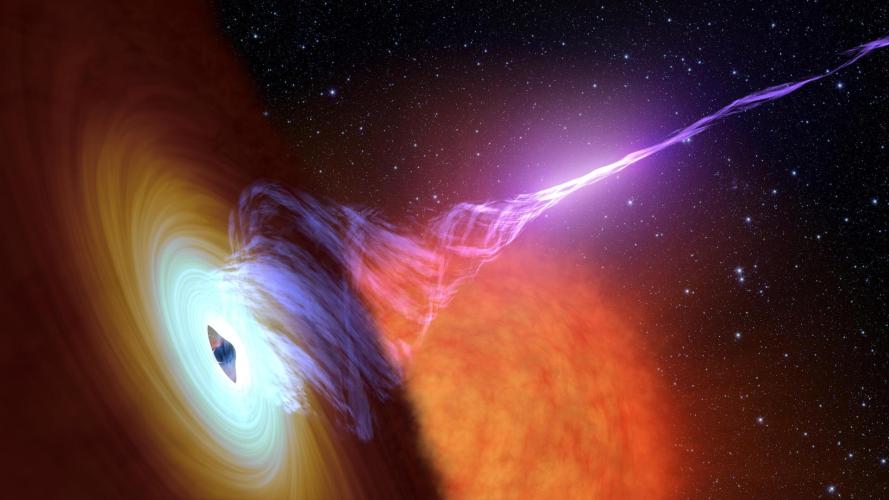 An artist's concept showing a black hole. (Credit: NASA/JPL)