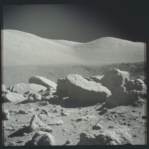 The Camelot crater in the Moon’s Taurus-Littrow Valley is where the sample containing trivalent titanium was found. NASA/Apollo 17: AS17-145-22159